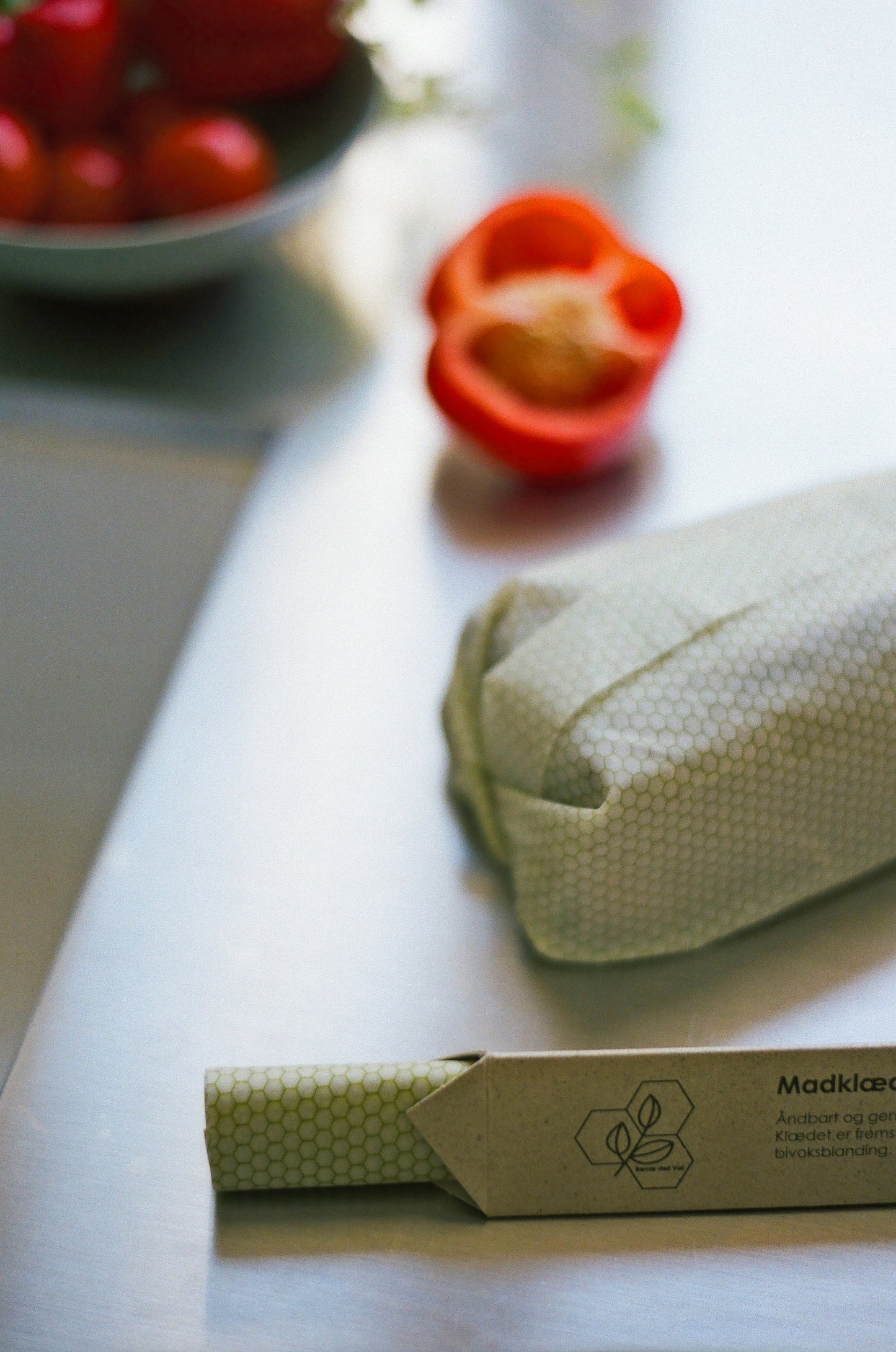 Madklædeark XL - genanvendelig madindpakning lavet af bivokspapir