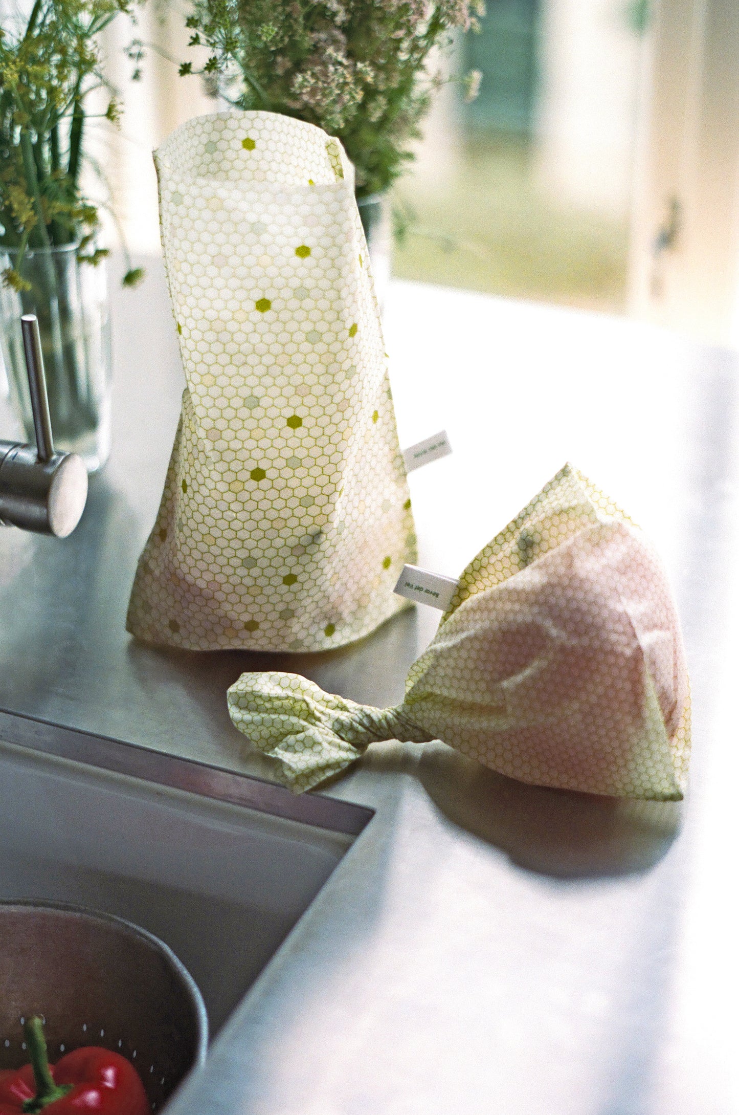 Madklædepose M - Frisk og grøn madpakning med bivokspose