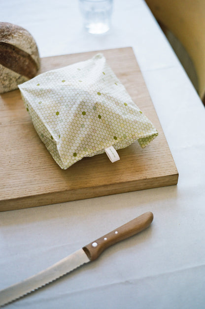 Madklædepose M - Frisk og grøn madpakning med bivokspose