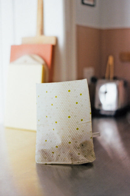 Madklædepose L - Frisk og grøn madpakning med bivokspose